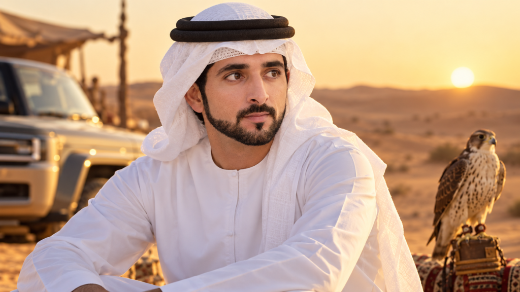 Fazza desert wallpaper HD featuring Sheikh Hamdan