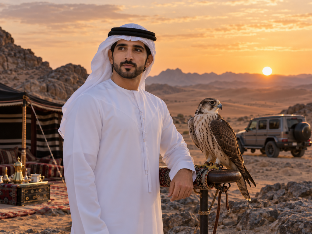 Fazza desert wallpaper at golden hour