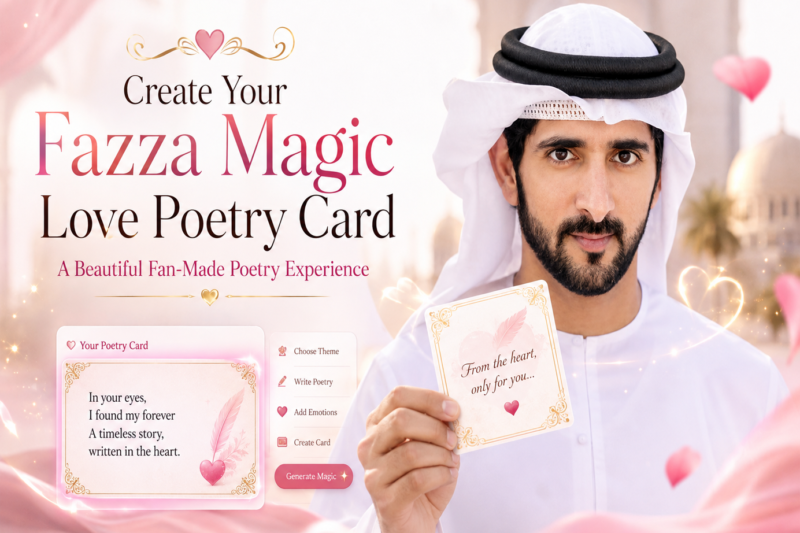 Create Your Fazza Magic Love Poetry Card